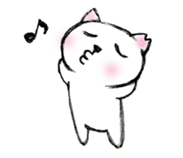 Shiro chan of Stray cat sticker #3830253