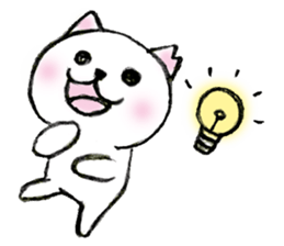 Shiro chan of Stray cat sticker #3830255