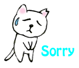 Shiro chan of Stray cat sticker #3830257