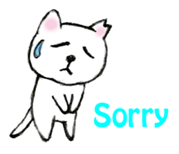 Shiro chan of Stray cat sticker #3830257