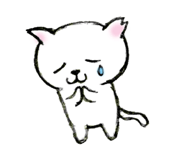 Shiro chan of Stray cat sticker #3830258