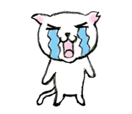 Shiro chan of Stray cat sticker #3830260