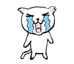 Shiro chan of Stray cat sticker #3830260