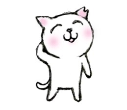 Shiro chan of Stray cat sticker #3830262