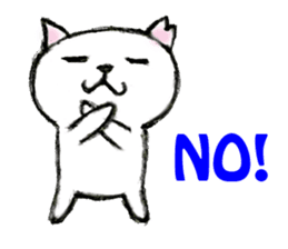 Shiro chan of Stray cat sticker #3830263