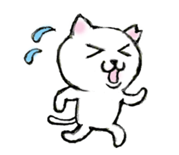 Shiro chan of Stray cat sticker #3830264