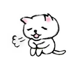 Shiro chan of Stray cat sticker #3830271