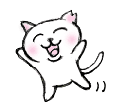 Shiro chan of Stray cat sticker #3830273