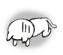 Shiro chan of Stray cat sticker #3830275