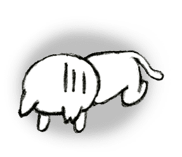 Shiro chan of Stray cat sticker #3830275