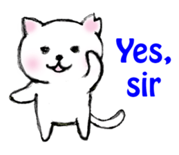 Shiro chan of Stray cat sticker #3830276