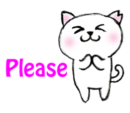 Shiro chan of Stray cat sticker #3830280