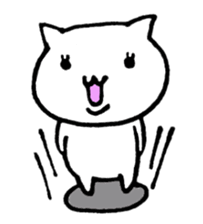 Free  white cat sticker #3830687