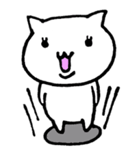 Free  white cat sticker #3830687