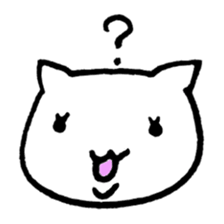 Free  white cat sticker #3830694