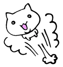 Free  white cat sticker #3830696