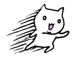 Free  white cat sticker #3830697