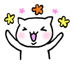 Free  white cat sticker #3830700