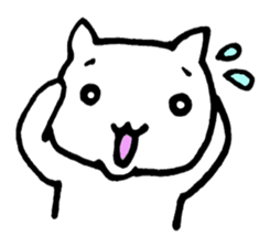 Free  white cat sticker #3830703