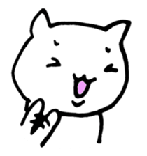 Free  white cat sticker #3830709
