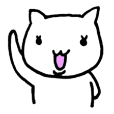 Free  white cat sticker #3830722
