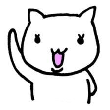 Free  white cat sticker #3830722