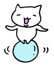 Free  white cat sticker #3830726