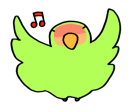 Kozakura-san a Peach-faced Lovebird sticker #3831089