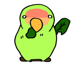 Kozakura-san a Peach-faced Lovebird sticker #3831090
