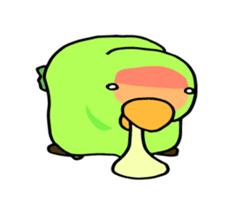 Kozakura-san a Peach-faced Lovebird sticker #3831092