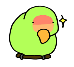 Kozakura-san a Peach-faced Lovebird sticker #3831095