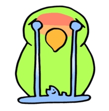 Kozakura-san a Peach-faced Lovebird sticker #3831102