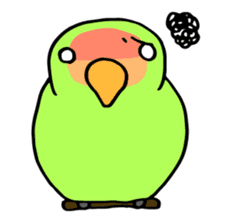 Kozakura-san a Peach-faced Lovebird sticker #3831104