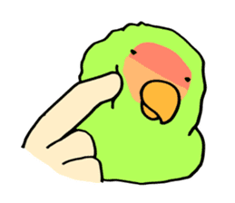 Kozakura-san a Peach-faced Lovebird sticker #3831105
