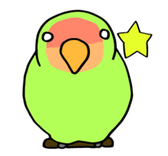 Kozakura-san a Peach-faced Lovebird sticker #3831106