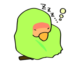 Kozakura-san a Peach-faced Lovebird sticker #3831117