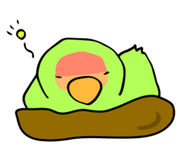 Kozakura-san a Peach-faced Lovebird sticker #3831118