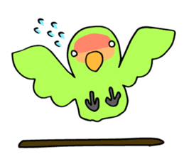 Kozakura-san a Peach-faced Lovebird sticker #3831119