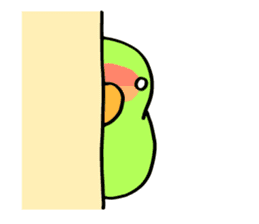 Kozakura-san a Peach-faced Lovebird sticker #3831123