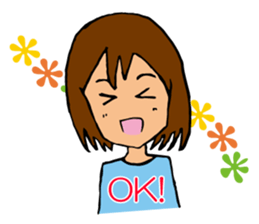 A girl closing eyes all the time sticker #3832251