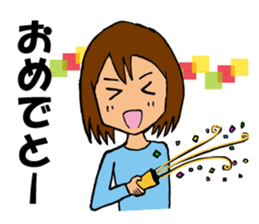 A girl closing eyes all the time sticker #3832253