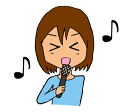 A girl closing eyes all the time sticker #3832282