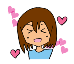 A girl closing eyes all the time sticker #3832283