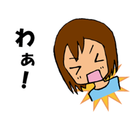 A girl closing eyes all the time sticker #3832285