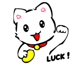 TomoQ's Kawaii White Cat sticker #3833943