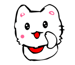 TomoQ's Kawaii White Cat sticker #3833944