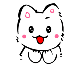 TomoQ's Kawaii White Cat sticker #3833945
