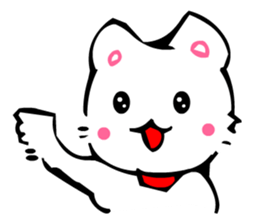 TomoQ's Kawaii White Cat sticker #3833946