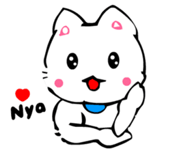 TomoQ's Kawaii White Cat sticker #3833947