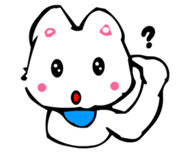 TomoQ's Kawaii White Cat sticker #3833948